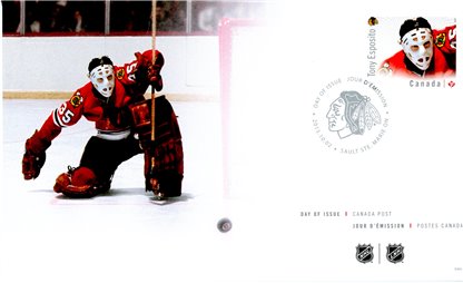 CANADA FDC#2868 (2015) - Tony Esposito - Chicago Blackhawks