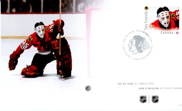 CANADA FDC#2868 (2015) - Tony Esposito - Chicago Blackhawks