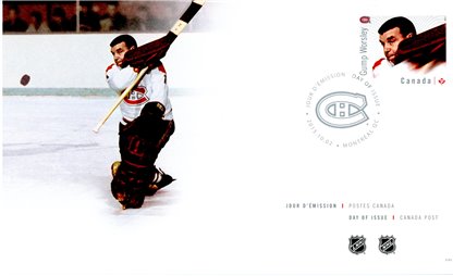CANADA FDC #2870 (2015) - Lorne “Gump” Worsley - Montreal Canadiens