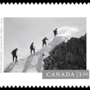 CANADA STAMP #2909 "Climbing Mt. Habel" by Byron Harmon (c. 1909)
