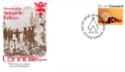 Canada FDC#574 - Montagnais-Naskapi Artifacts (1975) 8¢