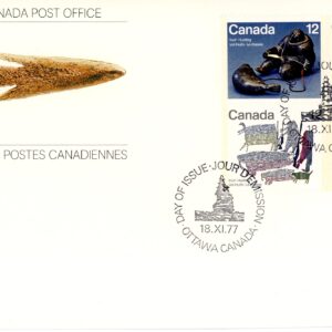 Canada FDC#749a, 751a - Inuit-Hunting (1977) 4 x 12¢
