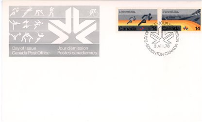 Canada FDC#760a - 1978 Commonwealth Games (1978) 2 x 14¢