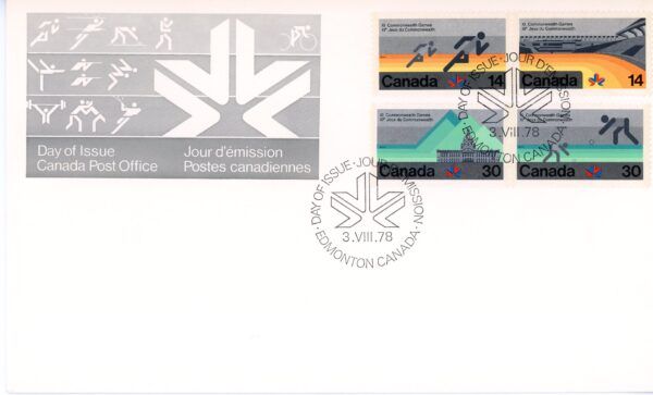 Canada Stamp #760a, 762a - 1978 Commonwealth Games (1978) 4 x 14¢