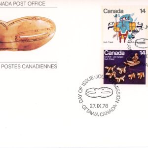 Canada Stamp #770a, 772a - Inuit-Travel (1978) 4 x 14¢