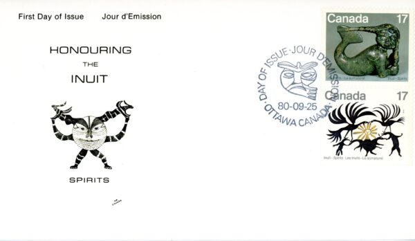 Canada FDC#867a - Inuit-Spirits (1980) 2 x 17¢