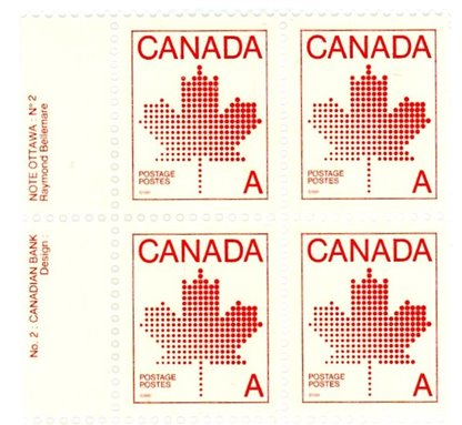 Canada Stamp PB#907ii - Maple Leaf (1981) A(30¢)