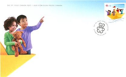 Canada FDC - Semi-Postal #B21 - Children in a Boat (2014) P (85¢) + 10¢