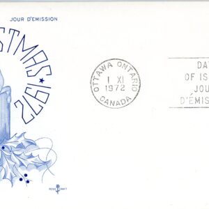 ROSECRAFT Canada FDC#607 - Candles (1972) 8¢