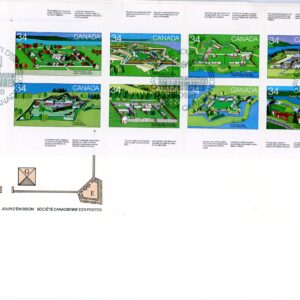 Canada FDC#1059a - Canadian Forts-2 (1985) 10 x 34¢
