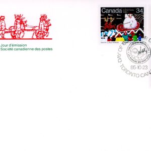 Canada OFDC#1067-69 - Christmas-Santa Claus Parade (1985) 1 x 34¢, 1 x 39¢, 1 x 68¢