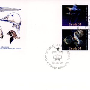 Canada OFDC #1098a - Birds of Canada (1986) 4 x 34¢