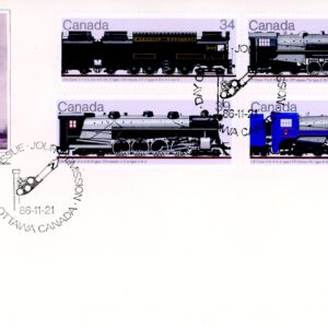 Canada OFDC #1119a  AND 1121a Canadian Locomotives (1986)