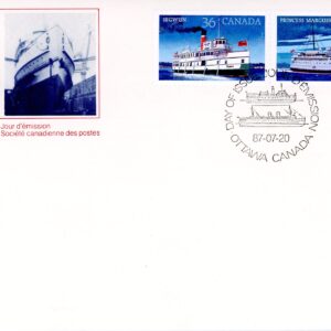 Canada OFDC#1140A - Canadian Steamships (1987) 2 x 36¢