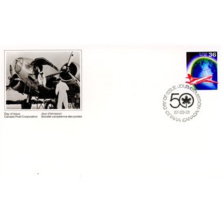 Canada OFDC #1145 - Jet over Glove (1987) 36¢