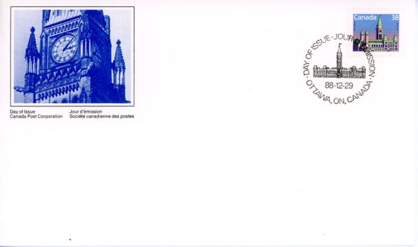 Canada OFDC#1165 - Houses of Parliament (1988) 38¢