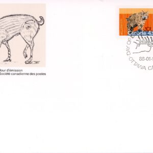 Canada OFDC #1170, 73, 77 - Canadian Mammals (1988) 43, 57, 74¢