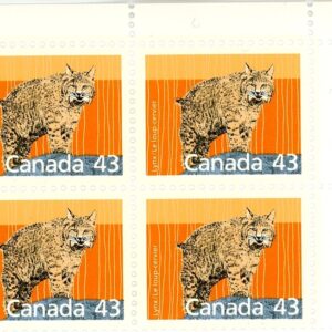 Canada Stamp PB#1170 - Lynx (1988) 43¢
