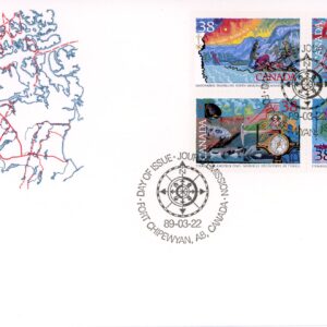 Canada OFDC #1236a - Exploration of Canada-4 (1989) 4 x 38¢