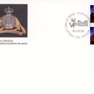 Canada OFDC #1250a - Canadian Infantry Regiments (1989) 2 x 38¢