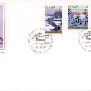 Canada OFDC #1256-8 - Christmas (Winter landscapes) (1989) 1 x 38¢, 1 x 44¢, 1 x 76¢