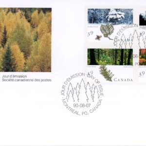 Canada OFDC #1286a - Majestic Forests of Canada (1990) 4 x 39¢