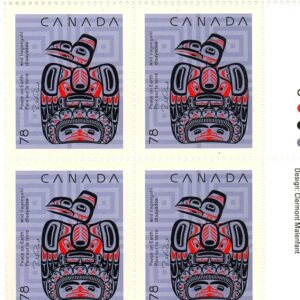 Canada Stamp PB#1296 - Children of the Raven (1990) 78¢