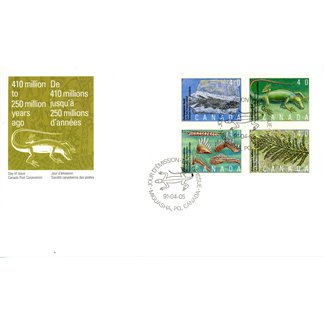 Canada OFDC#1309a - Prehistoric life in Canada-2 (1991) 4 x 40¢