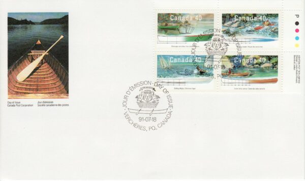 Canada FDC #1320a - Small Craft-3 (1991) 4 x 40¢ - Image 2