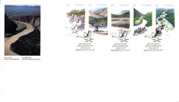 Canada FDC#1325a - Heritage Rivers-1 (1991) 5 x 40¢