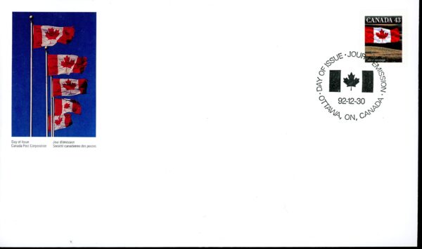 Canada OFDC#1359 - Flag over Field (1992) 43¢