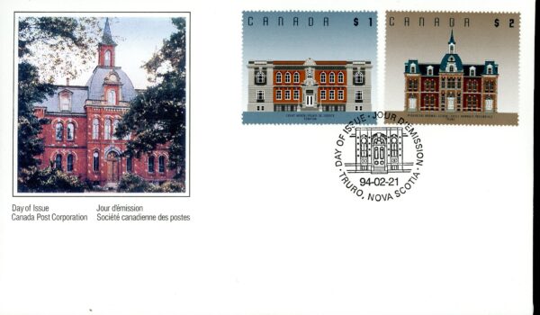 Canada OFDC - 1994 #1375-76 Architecture $1 & $2