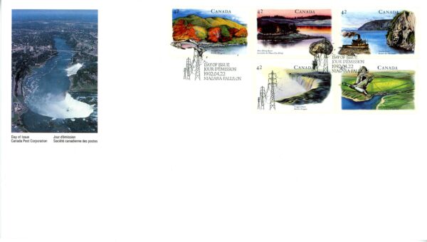 Canada FDC#1412a - Heritage Rivers-2 (1992) 5 x 42¢