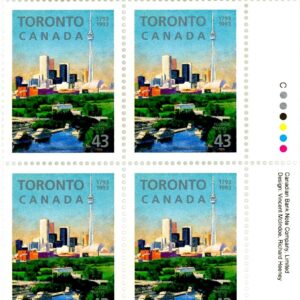 Canada Stamp PB#1484 - Founding of Toronto (1993) 43¢