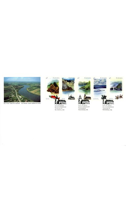 Canada FDC#1489a - Heritage Rivers-3 (1993) 5 x 43¢
