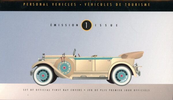 Canada OFDC#1490 - Historic Land Vehicles-1 (1993) 2 x 43¢, 2 x 49¢, 2 x 86¢