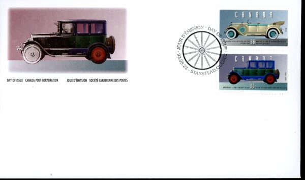 Canada OFDC#1490 - Historic Land Vehicles-1 (1993) 2 x 43¢, 2 x 49¢, 2 x 86¢ - Image 3
