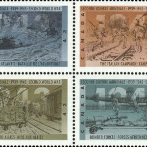 Canada Stamp #1506a - Second World War-1943 (1993) 4 x 43¢