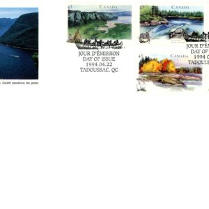 Canada FDC#1515a - Heritage Rivers-4 (1994) 5 x 43¢