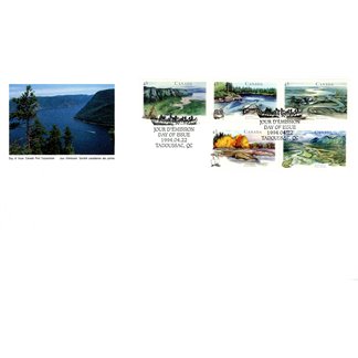 Canada FDC#1515a - Heritage Rivers-4 (1994) 5 x 43¢