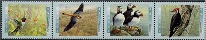 Canada Stamp #1594a - Birds of Canada-1 (1996) 4 x 45¢