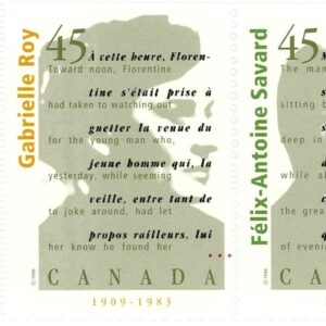 Canada Stamp #1626a - Canadian Authors (1996) 5 x 45¢