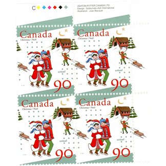 Canada Stamp #1629 - Children skating (1996) 90¢