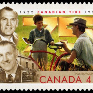 Canada Stamp #1636 - J.W and A.J. Billes, founders of Canadian Tire (1997) 45¢