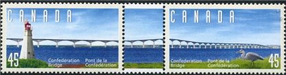 Canada Stamp #1646a - Confederation Bridge (1997) 2 x 45¢ - Image 2