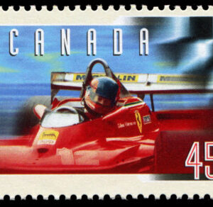 Canada Stamp #1647 - Villeneuve and checkered flag (1997) 45¢