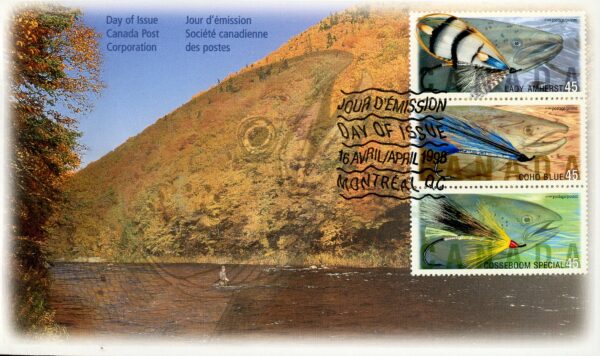 Canada Stamp #1720a - Fishing Flies (1998) 6 x 45¢ - Image 3