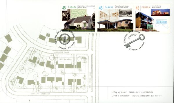 Canada Stamp #1755 - Housing in Canada (1998) 9 x 45¢