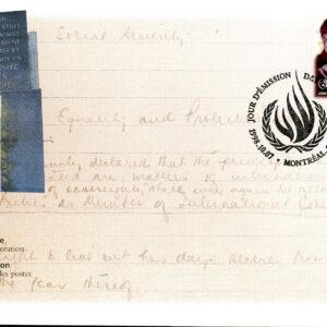 Canada OFDC#1761 - John Humphrey (1905-1995) and page from the Universal Declaration of Human Rights (1998) 45¢