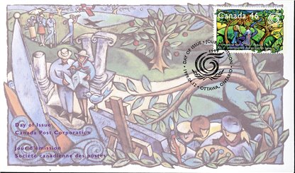 Canada OFDC#1785 - Older couple on path of life (1999) 46¢